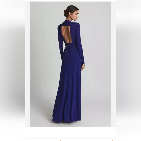 Reiss Bailey Plunge Wrap Maxi Dress - Picture 2 of 4